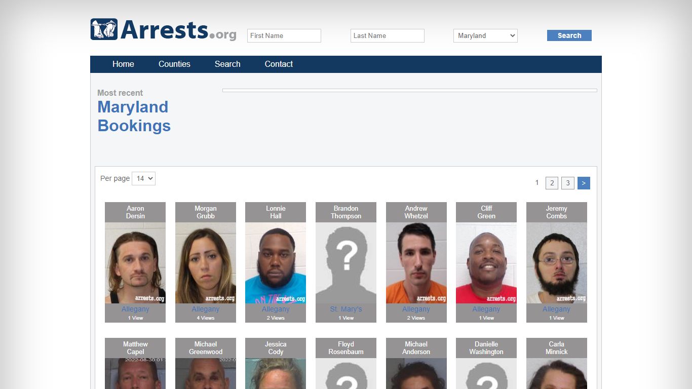 Maryland Arrests and Inmate Search